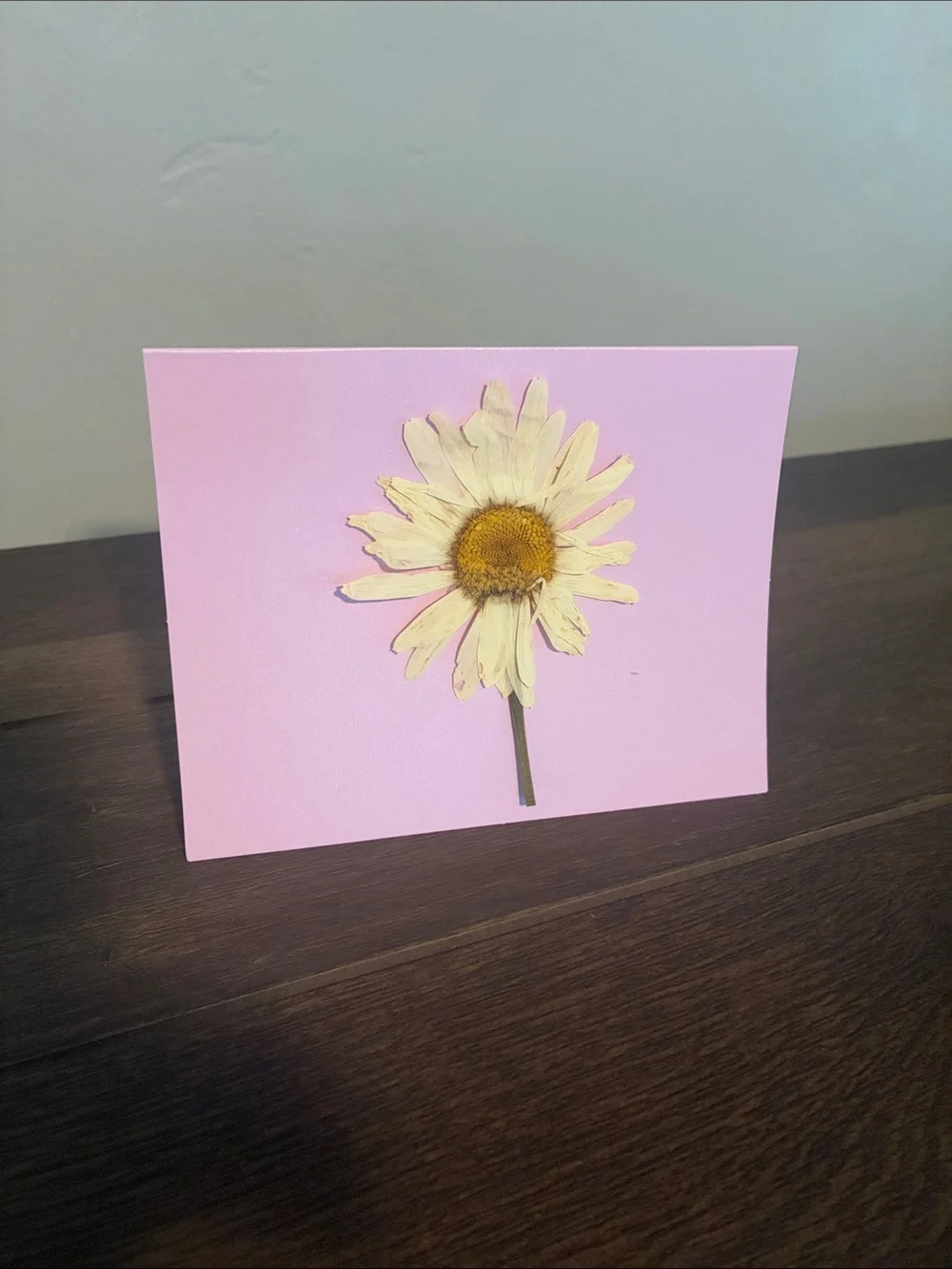 Handmade Pressed Flowers on Blank Card
